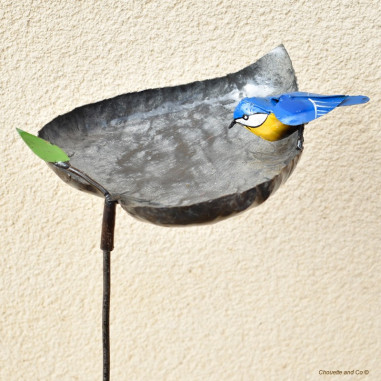 Mangeoire mésange sur coeur 