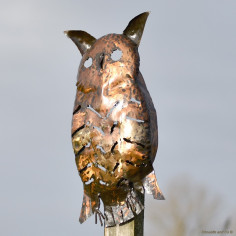 Hibou cuivré applique murale 2
