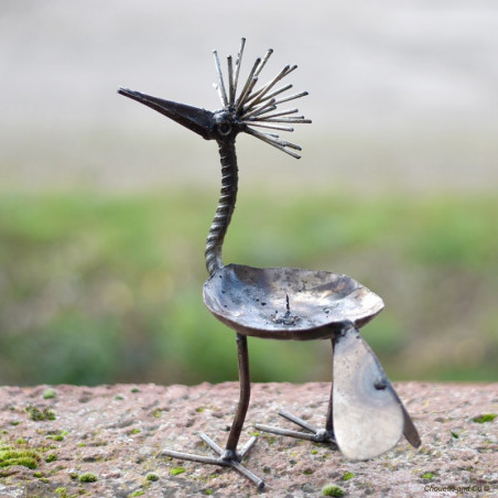 Grue couronnée bougeoir