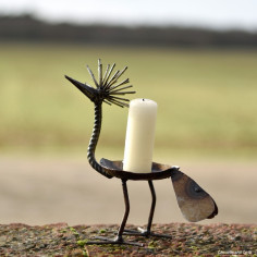 Grue couronnée bougeoir