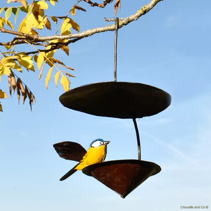 Mangeoire mésange maison cône