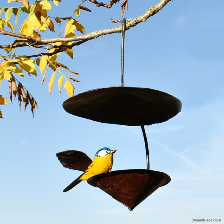 Mangeoire mésange maison cône