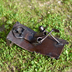 Personnage sur transat