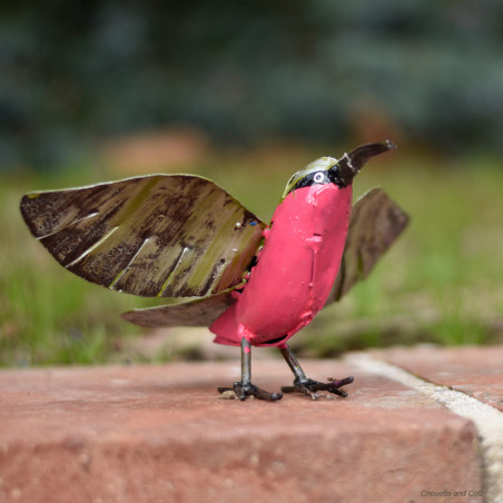 Colibri rose peint main