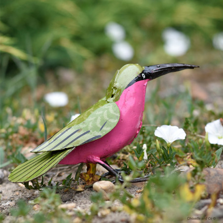 Colibri rose peint main