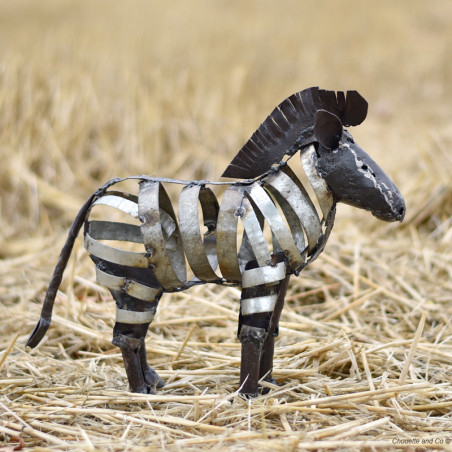 zèbre métal recyclé décoration jardin