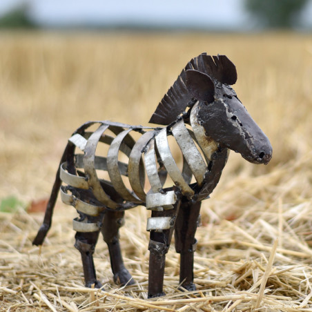 zèbre métal recyclé décoration jardin