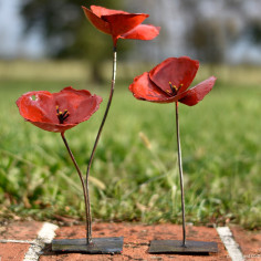 Déco coquelicot peint