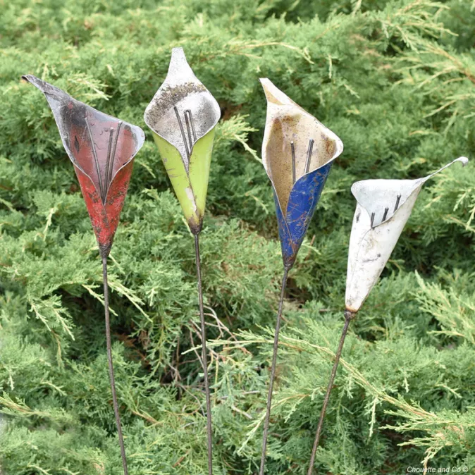 arums métal recyclé décoration jardin
