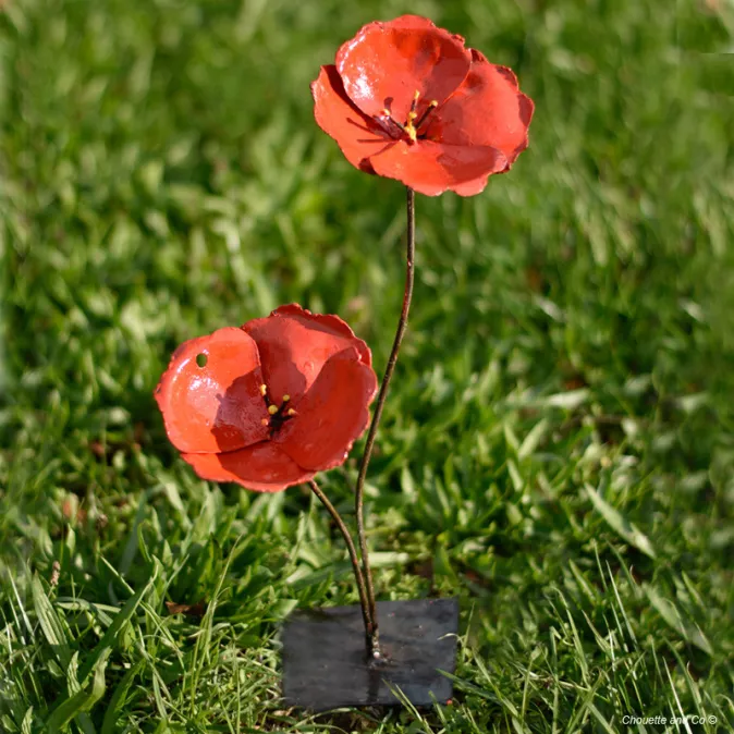 Déco coquelicot peint