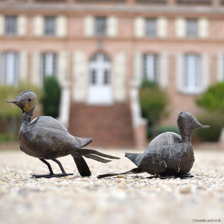 canard métal recyclé décoration jardin