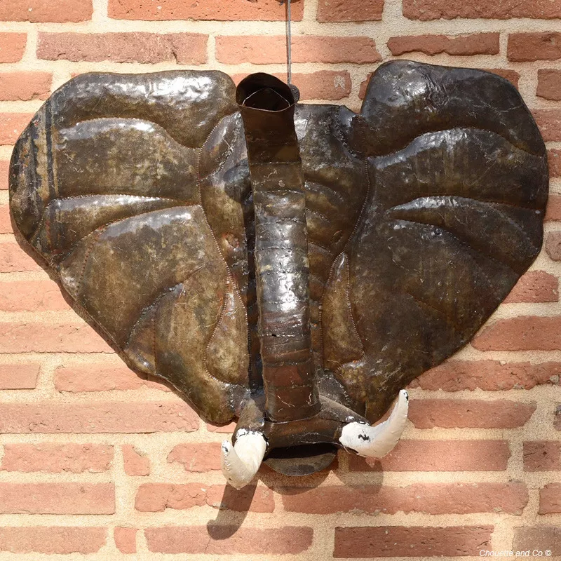 Trophée tête d'éléphant grand modèle