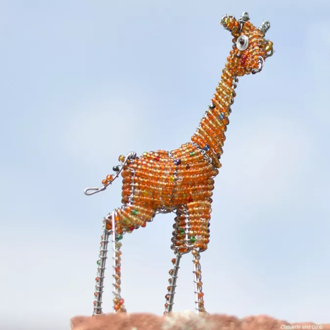 Girafe en perles