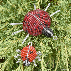 Coccinelle en perles