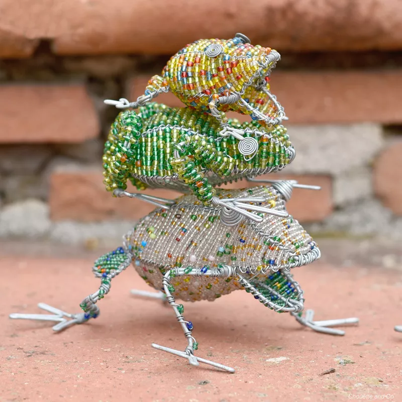 Grenouille en perles