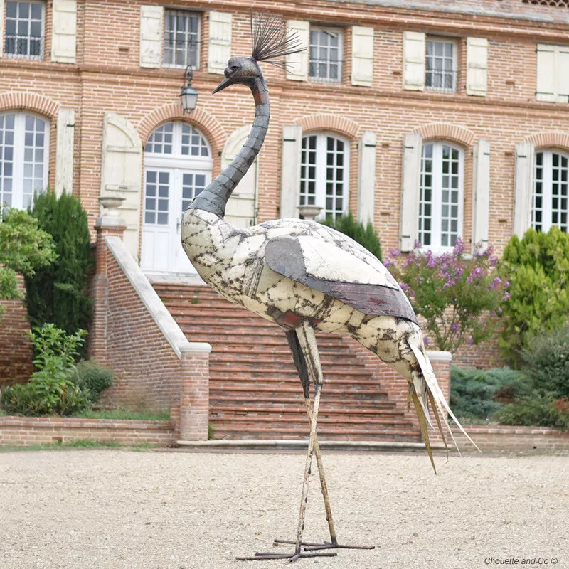 Grue en métal blanc 4 mètres