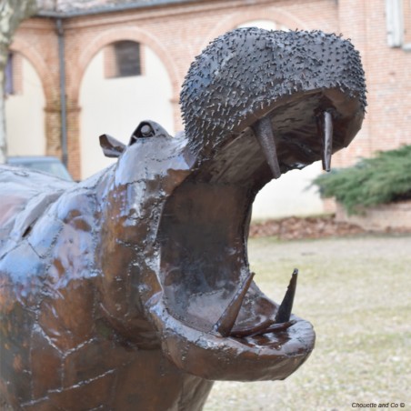 Hippopotame xxl gueule ouverte