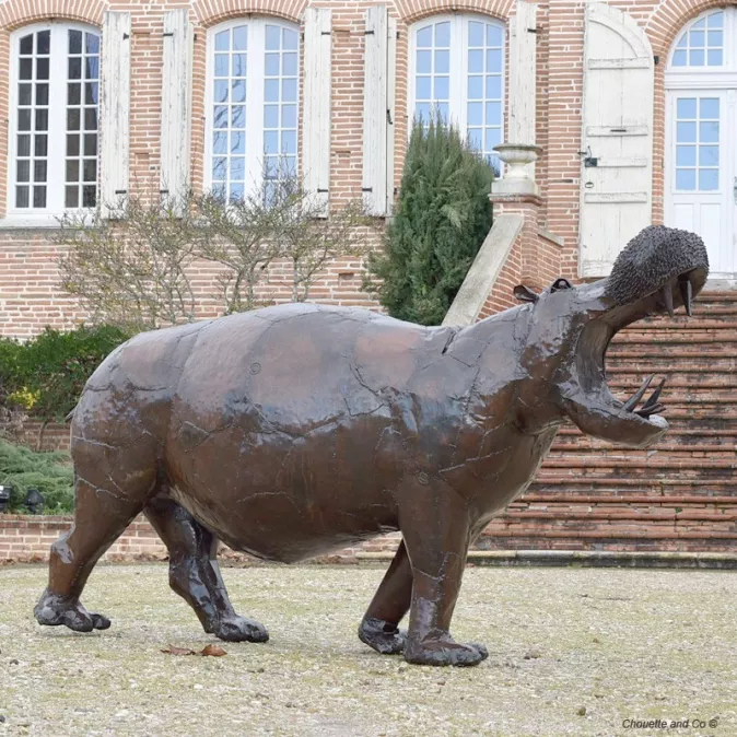 Hippopotame xxl gueule ouverte
