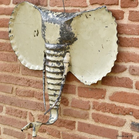 Tête d'éléphant blanche xl