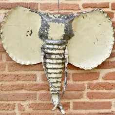 Tête d'éléphant blanche xl