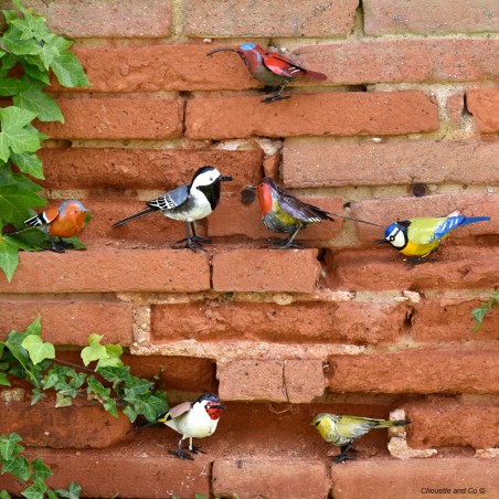 Oiseau peint main mix