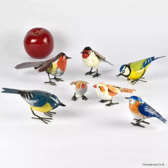 Oiseau peint main mix