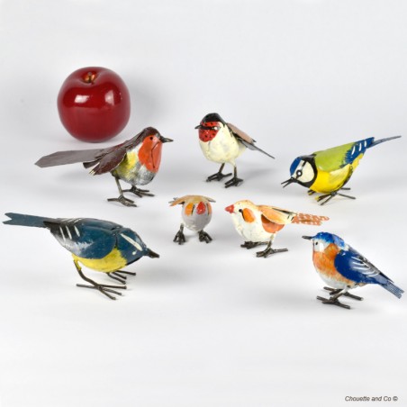 Oiseau peint main mix