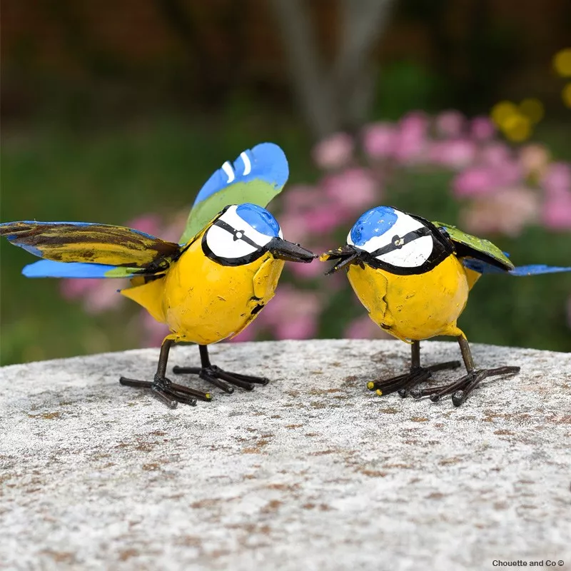 oiseau mésange métal recyclé décoration jardin