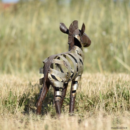zèbre métal recyclé décoration jardin