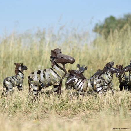 zèbre métal recyclé décoration jardin