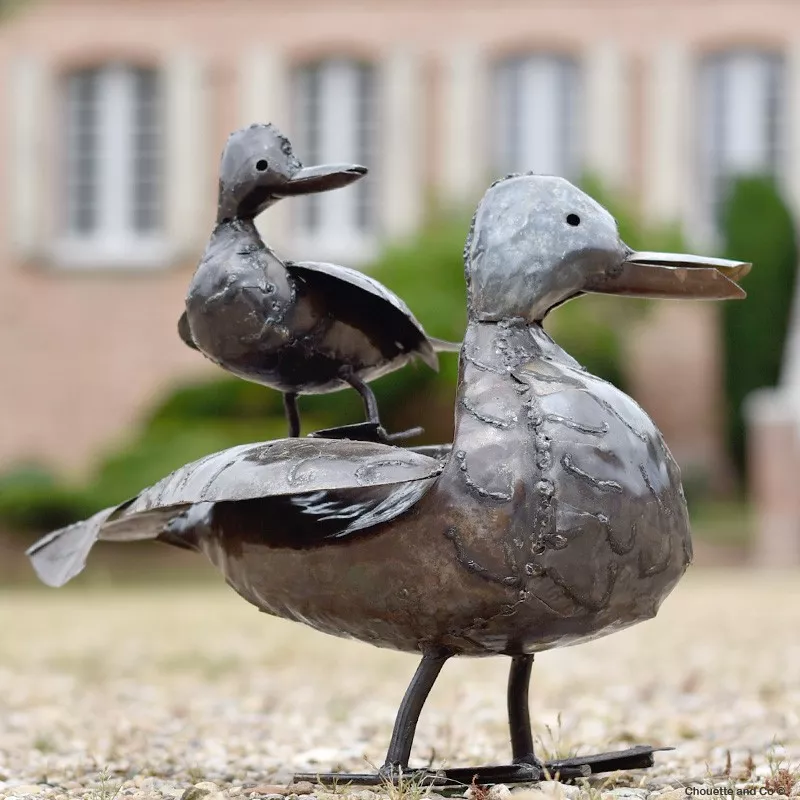canard métal recyclé décoration jardin