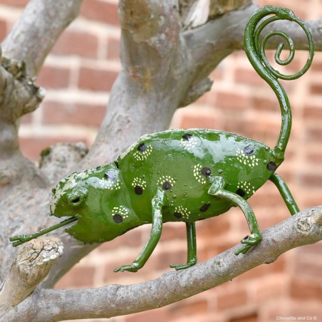 Caméléon motifs peint