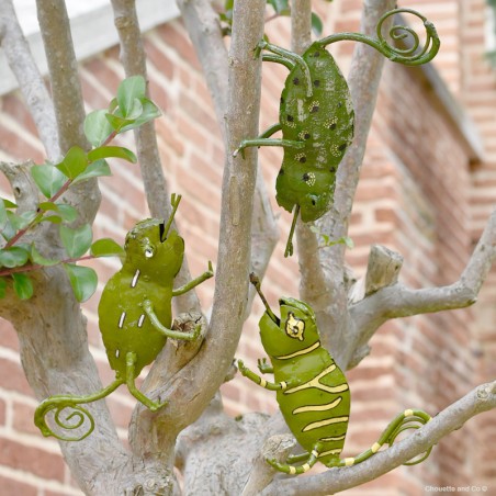 Caméléon motifs peint