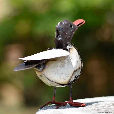 canard métal blanc métal recyclé décoration jardin