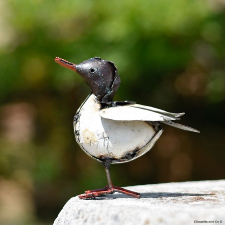 canard métal blanc métal recyclé décoration jardin