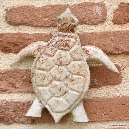 Tortue blanche applique murale