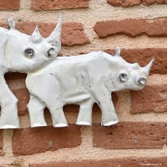 Rhinocéros applique murale 2