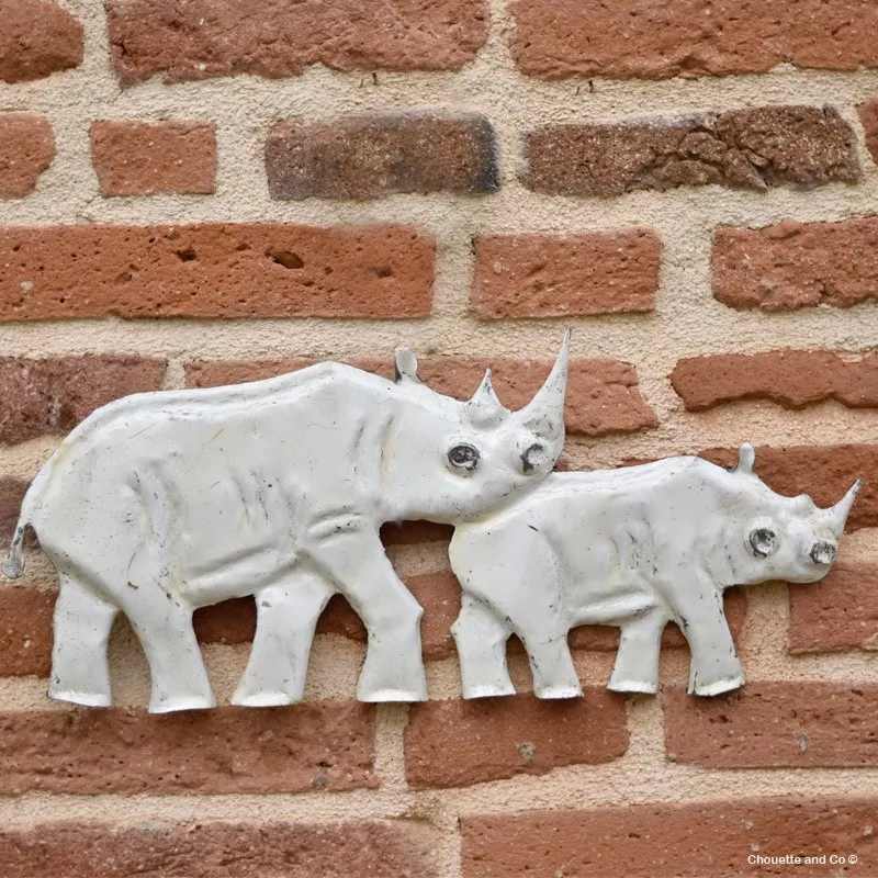 Rhinocéros applique murale