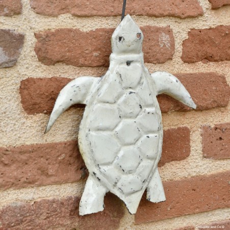 Tortue blanche applique murale