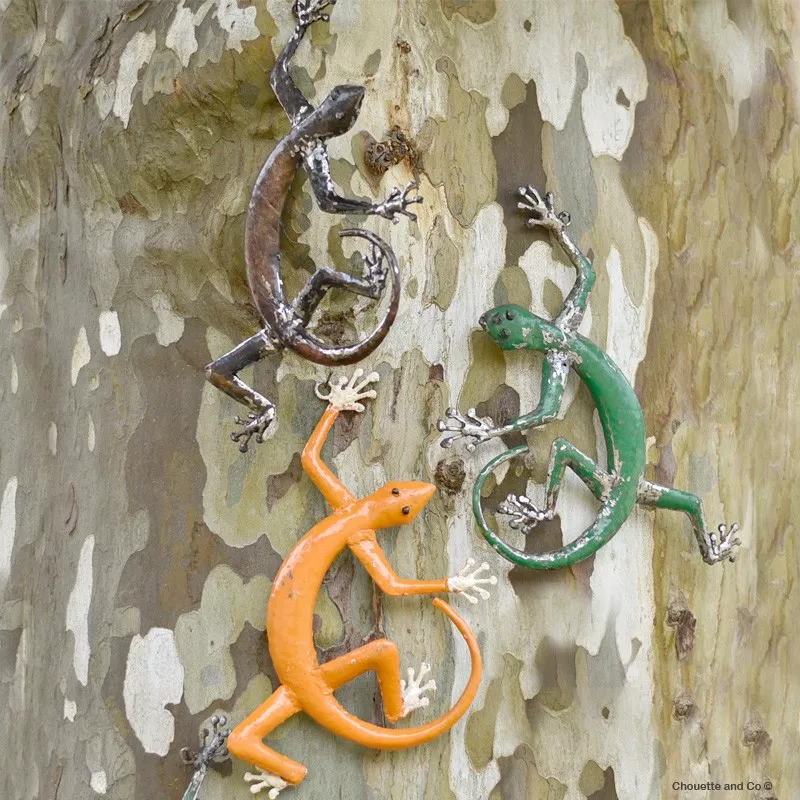 Lézard Gecko peint