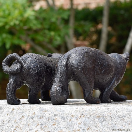 Léopard en bois d'ébène