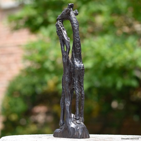 Girafe en bois d'ébène