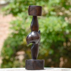 Bougeoir oiseau en bois 2