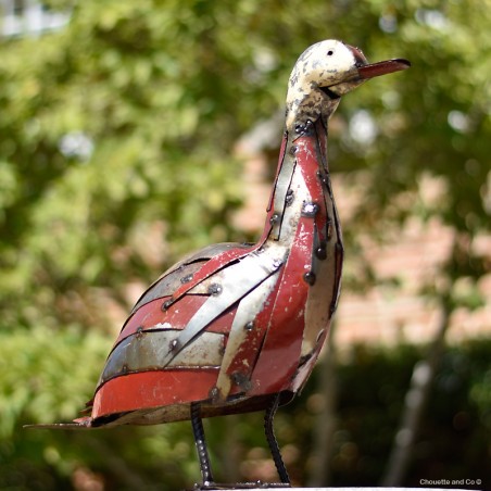 canard couleur fût métal recyclé décoration jardin