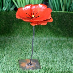 Déco coquelicot peint moyen modèle