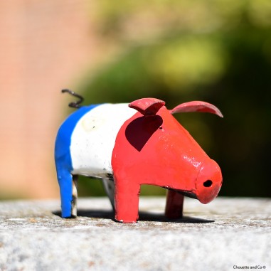 Cochon drapeau français