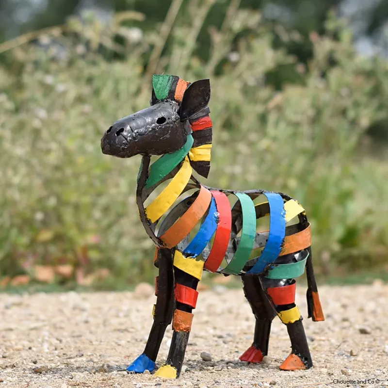 zèbre métal recyclé décoration jardin