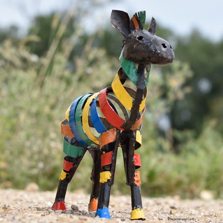 zèbre métal recyclé décoration jardin