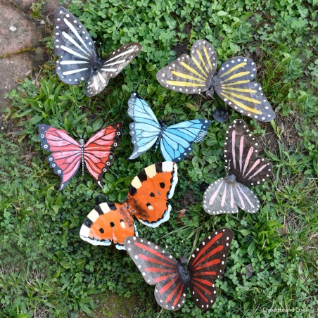 papillon couleur métal recyclé décoration jardin