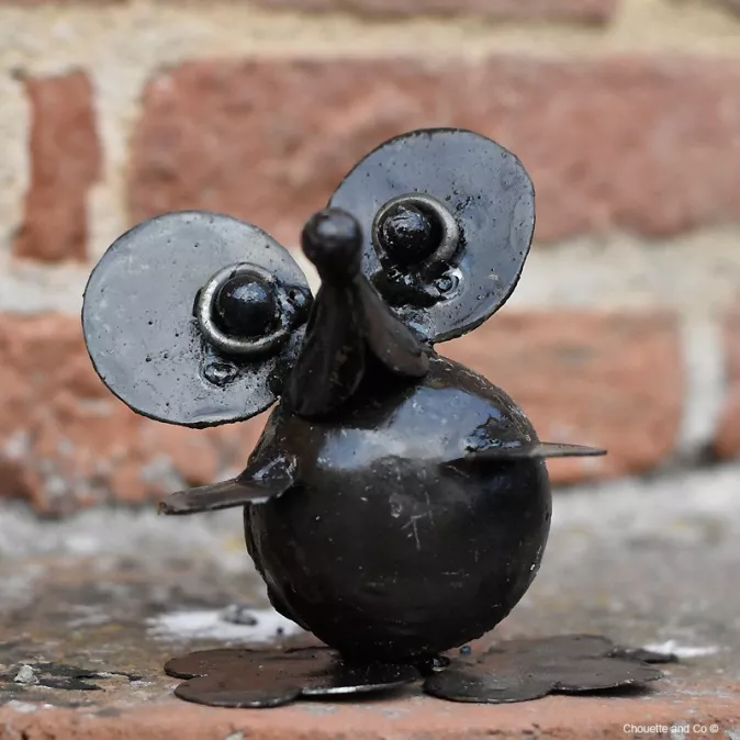 Souris toon boule en métal